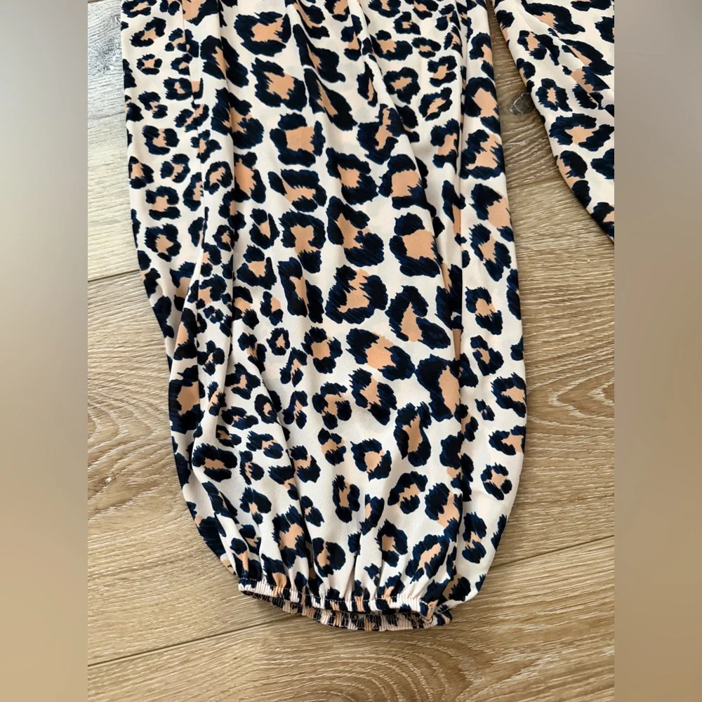 Victoria’s Secret Leopard Print Harem Pants Boho Smocked Waist XS‎